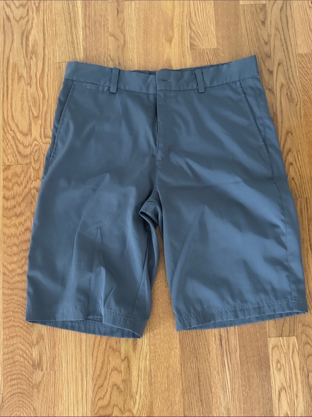 Nike Men's Slate Blue Flat-Front Performance Shorts
